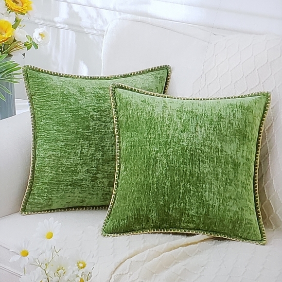 Source Unknown Other - 🥒NWT! Set Of 2 Chenille Pillow Covers 18x18